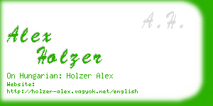 alex holzer business card